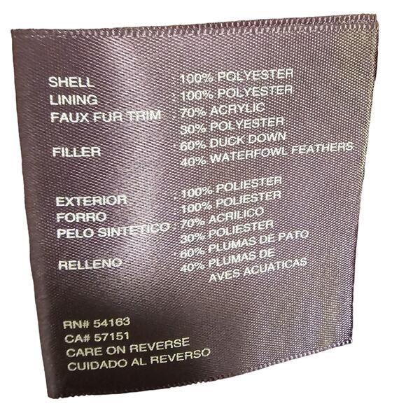 Kenneth Cole Reaction Beige Women's Down Puffer Jacket Coat Med Length Size Sm - Picture 7 of 8